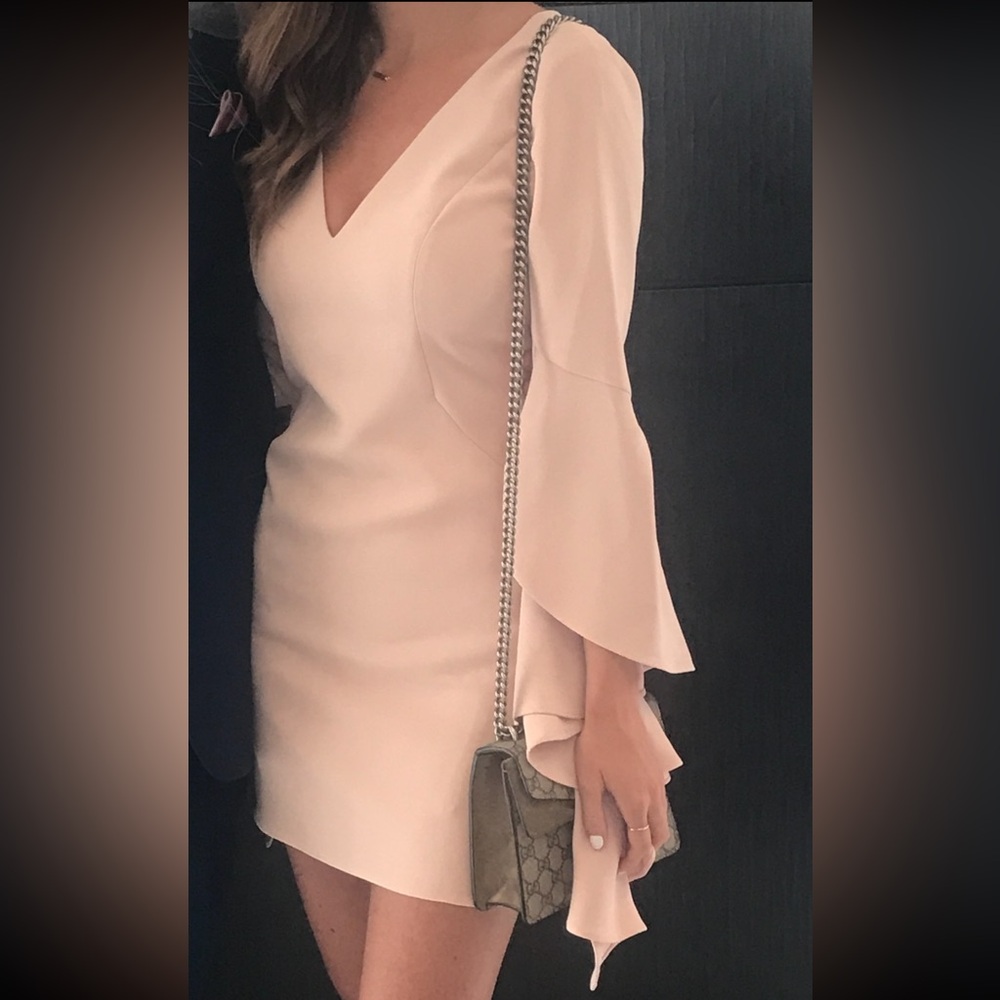 Halston - in blush with bell sleeves - size 2
